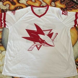 White & Red San Jose Sharks Jersey